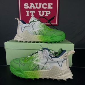 Size 9/42 - Off-White ODSY-1000 Green Mesh Sneaker NEW
